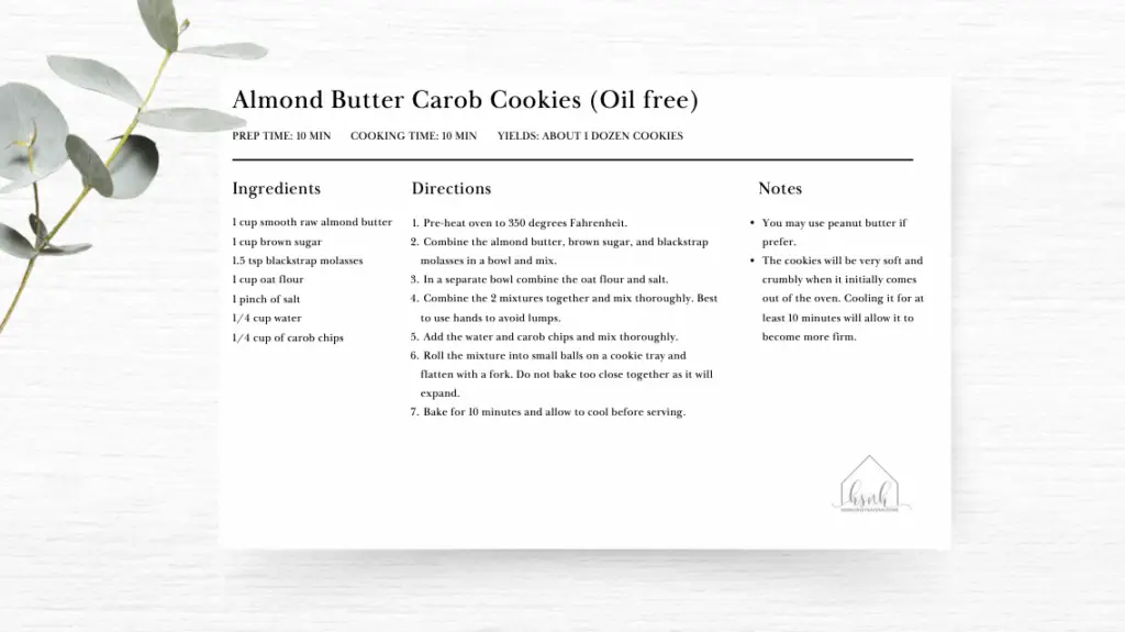 Almond butter cookies recipe
